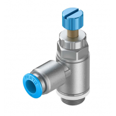 Дроссель с обратным клапаном Festo GRLA-1/4-QS-6-RS-D Дроссель с обратным клапаном Festo GRLA-1/4-QS-6-RS-D