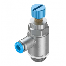 Дроссель с обратным клапаном Festo GRLA-3/8-QS-6-RS-D Дроссель с обратным клапаном Festo GRLA-3/8-QS-6-RS-D